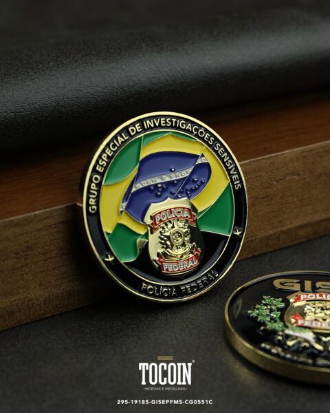 Moeda militar personalizada – challenge coin – 295-19185-GISEPFMS-CG0551C