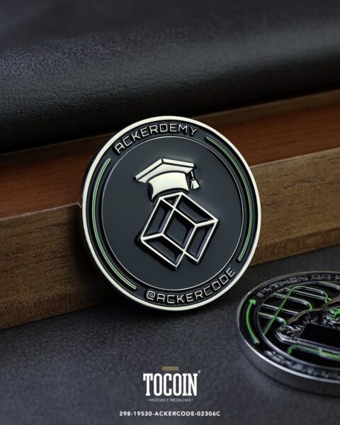 Moeda corporativa personalizada (challenge coin) – presente para funcionários e empresas – 298-19530-ACKERCODE-02306C