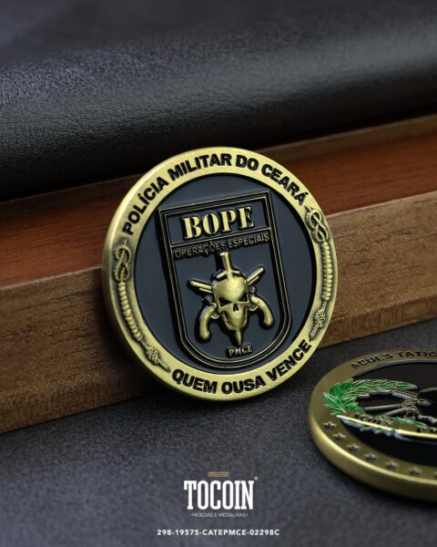 Moeda militar personalizada – challenge coin – 298-19575-CATEPMCE-02298C