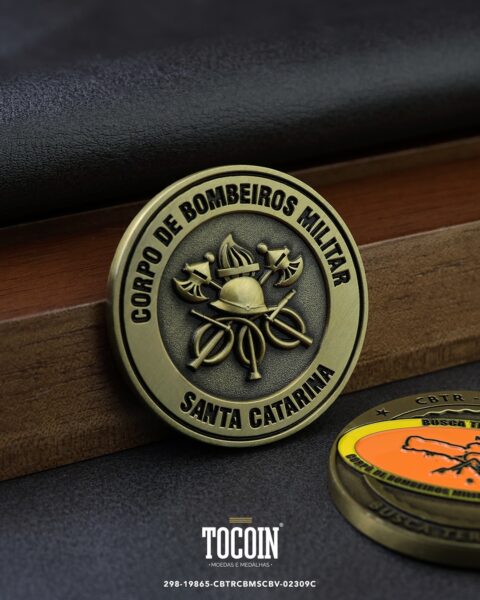 Moeda militar personalizada – challenge coin – 298-19865-CBTRCBMSCBV-02309C