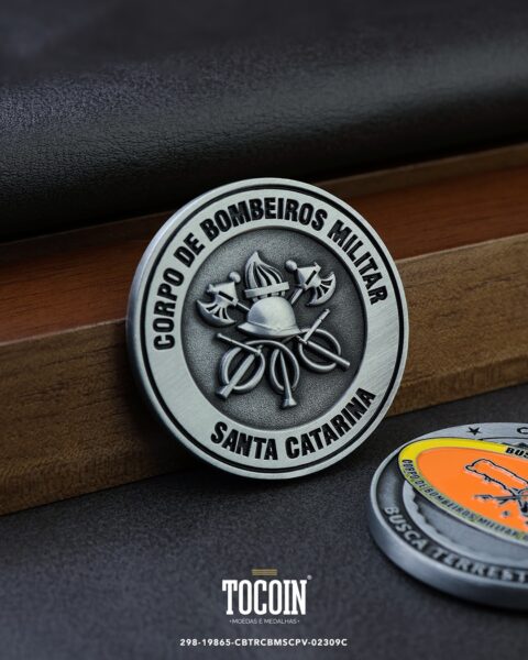 Moeda militar personalizada – challenge coin – 298-19865-CBTRCBMSCPV-02309C