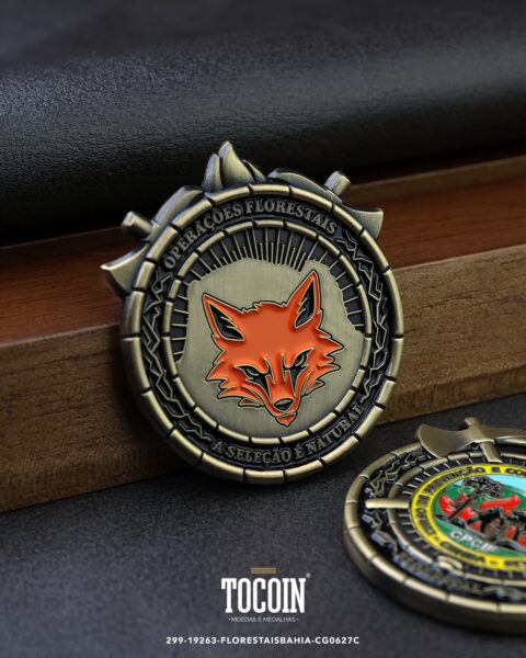 Moeda militar personalizada – challenge coin – 299-19263-FLORESTAISBAHIA-CG0627C