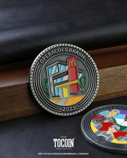 Moeda corporativa personalizada (challenge coin) – presente para funcionários e empresas – 299-19467-MCDONALDS-CG00617C