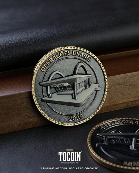 Moeda corporativa personalizada (challenge coin) – presente para funcionários e empresas – 299-19467-MCDONALDSCLASSIC-CG00617C