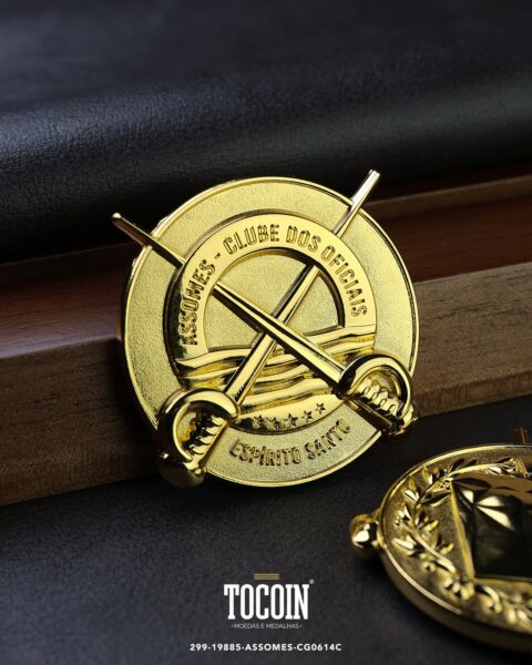 Moeda corporativa personalizada (challenge coin) – presente para funcionários e empresas – 299-19885-ASSOMES-CG0614C