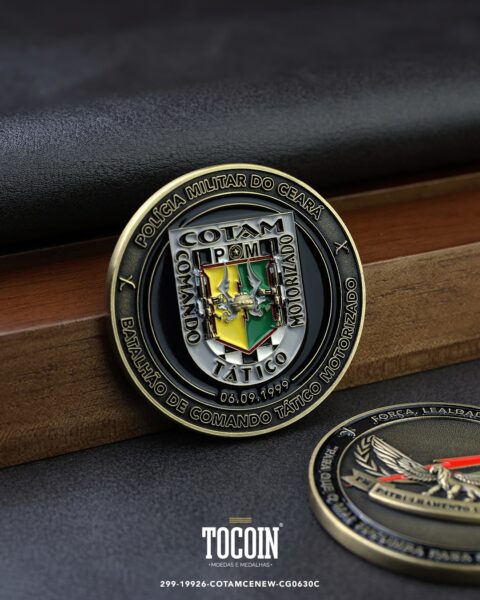 Moeda militar personalizada – challenge coin – 299-19926-COTAMCENEW-CG0630C