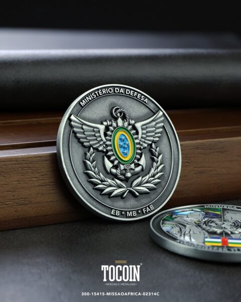 Moeda militar personalizada – challenge coin – 300-15415-MISSAOAFRICA-02314C