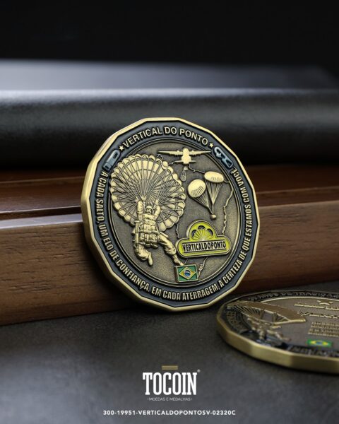 Moeda corporativa personalizada (challenge coin) – presente para funcionários e empresas – 300-19951-VERTICALDOPONTOSV-02320C