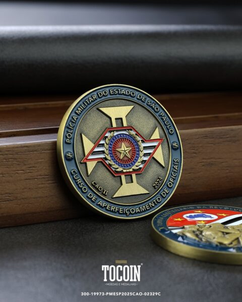 Moeda militar personalizada – challenge coin – 300-19973-PMESP2025CAO-02329C