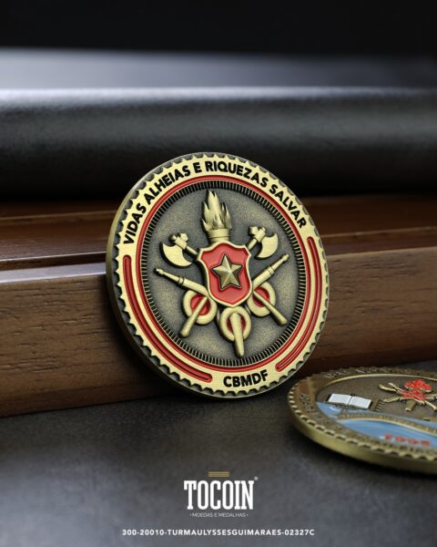 Moeda militar personalizada – challenge coin – 300-20010-TURMAULYSSESGUIMARAES-02327C