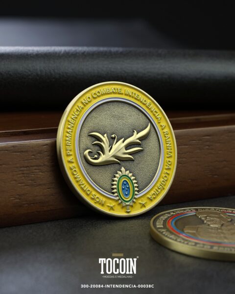 Moeda militar personalizada – challenge coin – 300-20084-INTENDENCIA-00038C