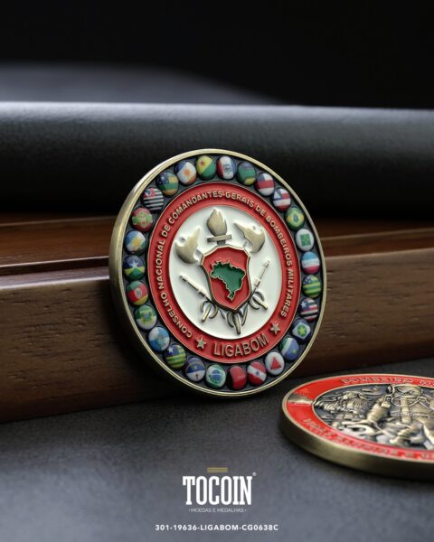 Moeda militar personalizada – challenge coin – 301-19636-LIGABOM-CG0638C