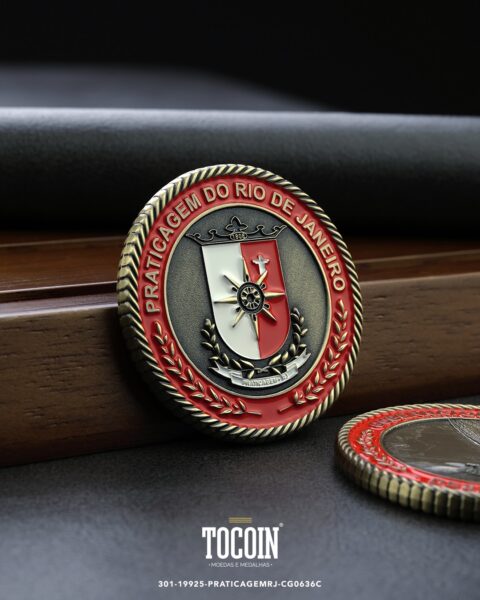 Moeda corporativa personalizada (challenge coin) – presente para funcionários e empresas – 301-19925-PRATICAGEMRJ-CG0636C