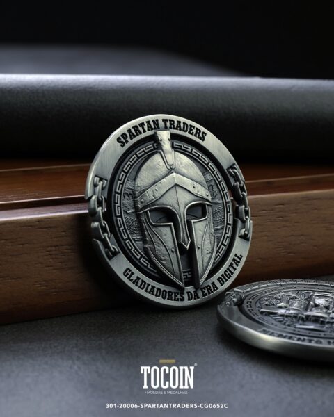 Moeda corporativa personalizada (challenge coin) – presente para funcionários e empresas – 301-20006-SPARTANTRADERS-CG0652C