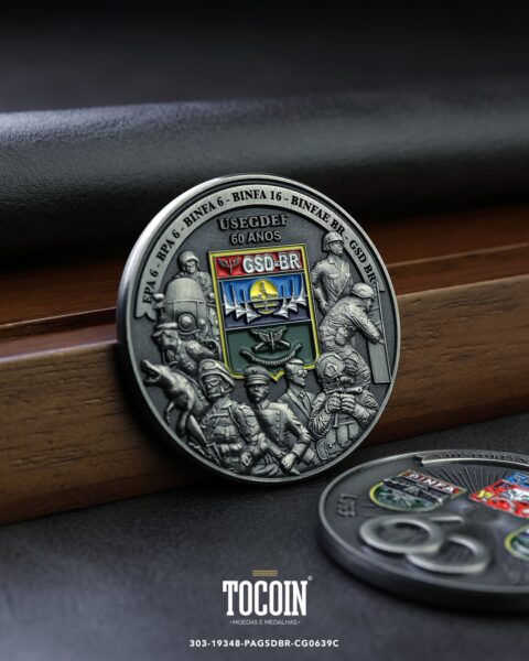 Moeda militar personalizada – challenge coin – 303-19348-PAGSDBR-CG0639C