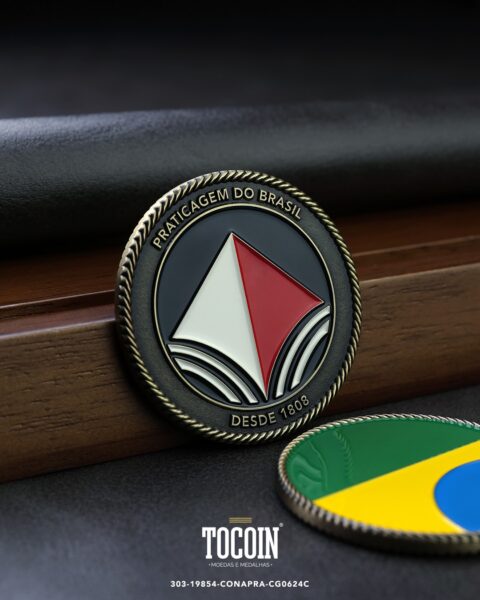 Moeda corporativa personalizada (challenge coin) – presente para funcionários e empresas – 303-19854-CONAPRA-CG0624C