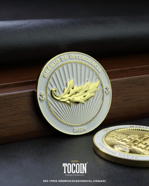 Moeda militar personalizada – challenge coin – 303-19905-GREMIOCOLEGIONAVAL-CG0663C
