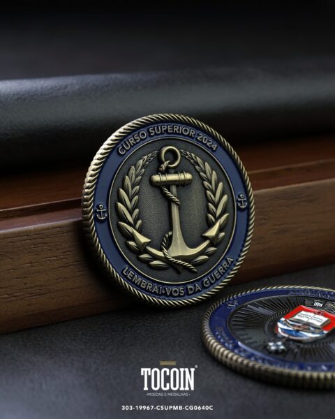 Moeda militar personalizada – challenge coin – 303-19967-CSUPMB-CG0640C