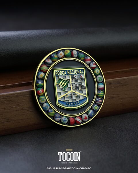 Moeda militar personalizada – challenge coin – 303-19987-SEGAUTCOIN-CG0648C
