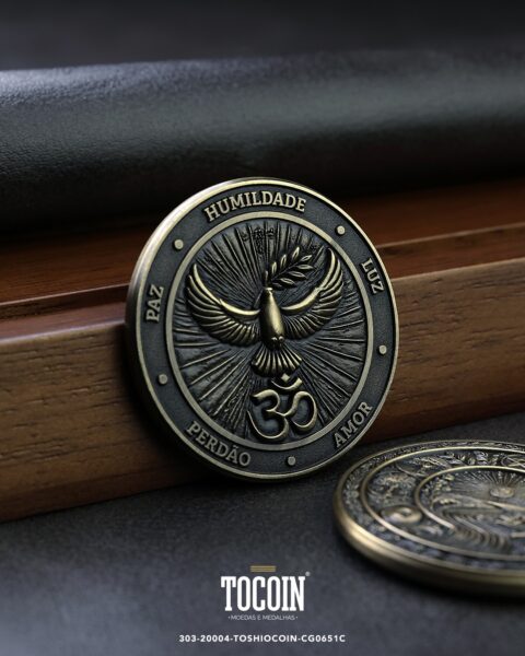 Moeda corporativa personalizada (challenge coin) – presente para funcionários e empresas – 303-20004-TOSHIOCOIN-CG0651C