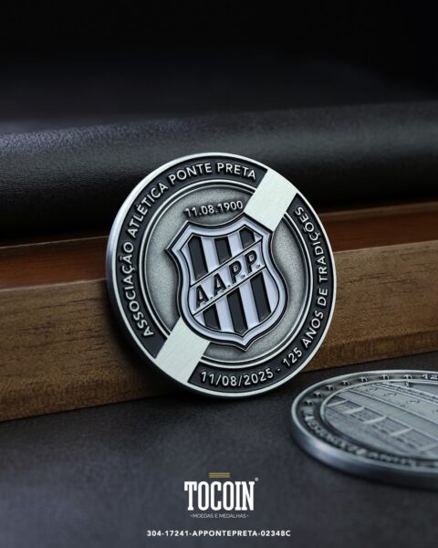 Moeda corporativa personalizada (challenge coin) – presente para funcionários e empresas – 304-17241-APPONTEPRETA-02348C