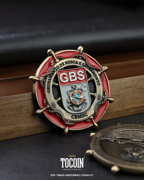 Moeda militar personalizada – challenge coin – 305-18863-GBSCBMSC-CG0621C
