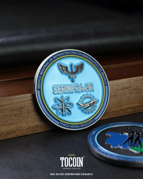 Moeda militar personalizada – challenge coin – 305-20103-SERINFABR-CG0687C