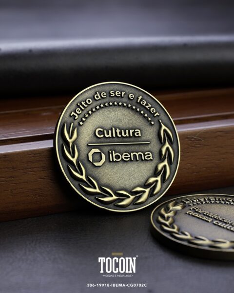 Moeda corporativa personalizada (challenge coin) – presente para funcionários e empresas – 306-19918-IBEMA-CG0702C