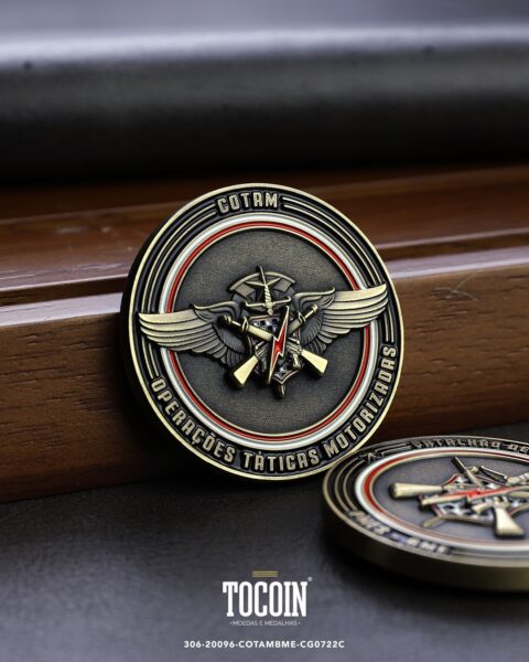 Moeda militar personalizada – challenge coin – 306-20096-COTAMBME-CG0722C