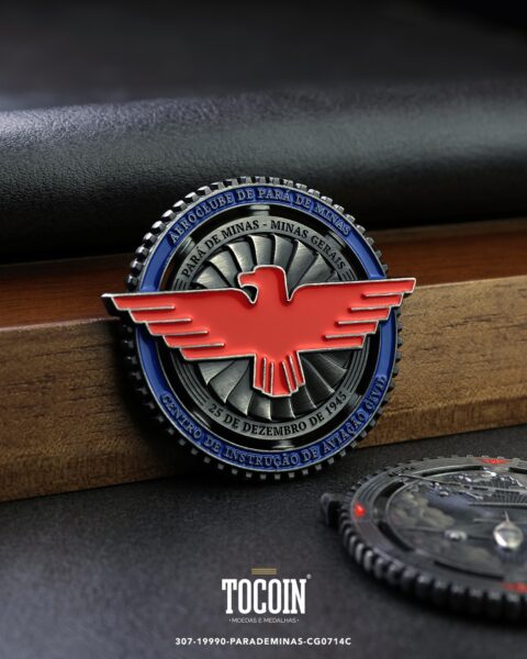 Moeda militar personalizada – challenge coin – 307-19990-PARADEMINAS-CG0714C