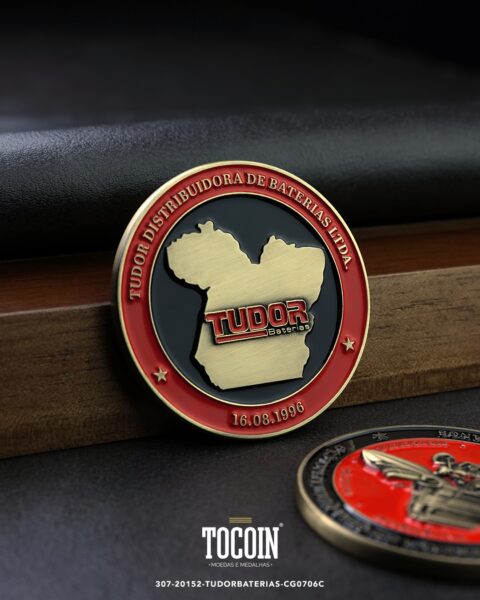Moeda corporativa personalizada (challenge coin) – presente para funcionários e empresas – 307-20152-TUDORBATERIAS-CG0706C