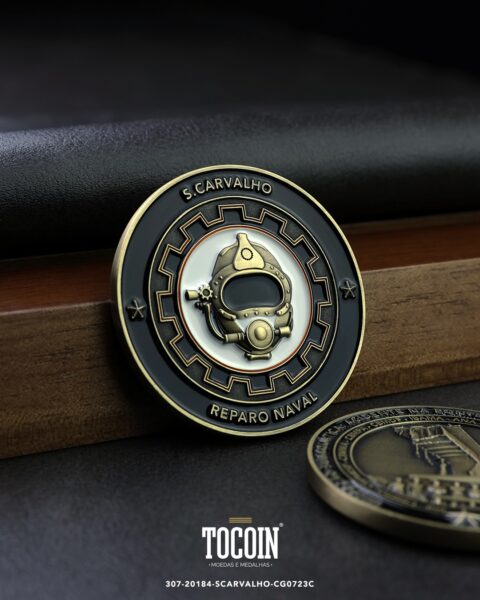 Moeda corporativa personalizada (challenge coin) – presente para funcionários e empresas – 307-20184-SCARVALHO-CG0723C