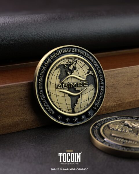 Moeda corporativa personalizada (challenge coin) – presente para funcionários e empresas – 307-20261-ABIMDE-CG0745C