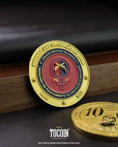Moeda militar personalizada – challenge coin – 307-20273-MARIADAPENHA-CG0746C