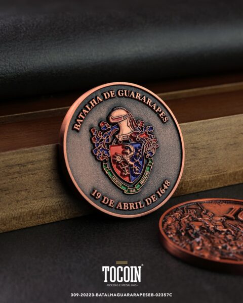 Moeda militar personalizada – challenge coin – 309-20223-BATALHAGUARARAPESEB-02357C