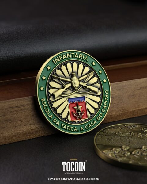 Moeda militar personalizada – challenge coin – 309-20247-INFANTARIAESAO-02359C