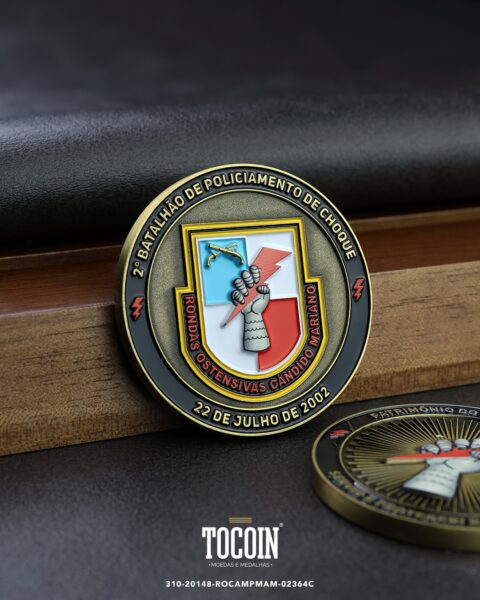 Moeda militar personalizada – challenge coin – 310-20148-ROCAMPMAM-02364C