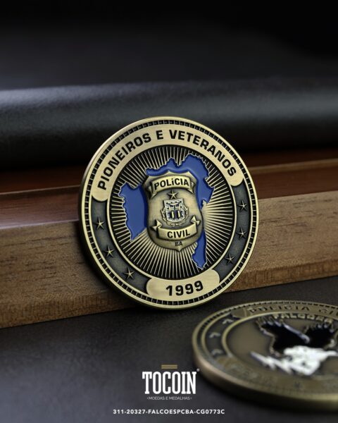 Moeda militar personalizada – challenge coin – 311-20327-FALCOESPCBA-CG0773C
