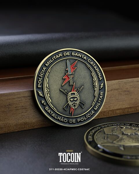 Moeda militar personalizada – challenge coin – 311-20330-4CIAPMSC-CG0766C