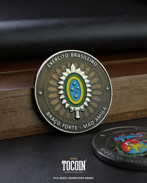 Moeda militar personalizada – challenge coin – 312-20331-EXERCITO5-0002C