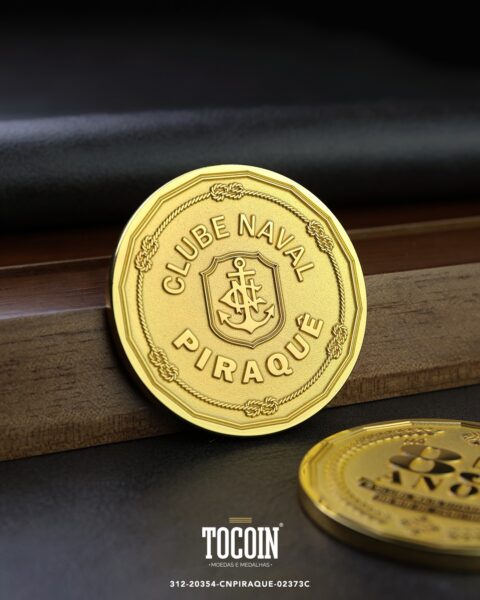 Moeda corporativa personalizada (challenge coin) – presente para funcionários e empresas – 312-20354-CNPIRAQUE-02373C