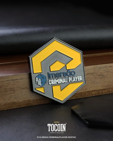 Moeda corporativa personalizada (challenge coin) – presente para funcionários e empresas – 312-20362-CRIMINALPLAYER-02374C