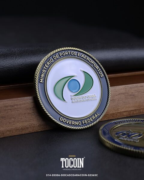 Moeda corporativa personalizada (challenge coin) – presente para funcionários e empresas – 314-20306-DOCASCEARACOIN-02365C
