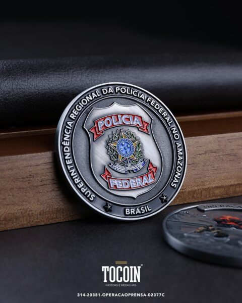 Moeda militar personalizada – challenge coin – 314-20381-OPERACAOPRENSA-02377C