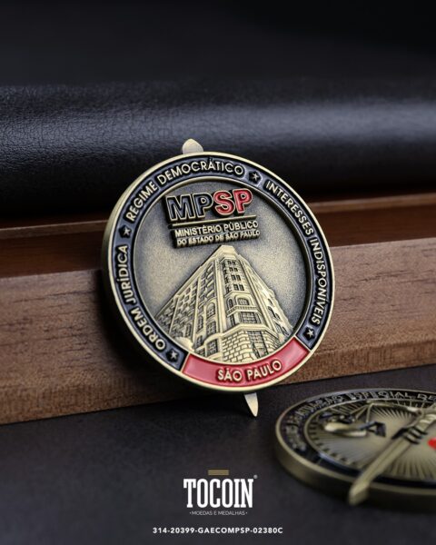 Moeda corporativa personalizada (challenge coin) – presente para funcionários e empresas – 314-20399-GAECOMPSP-02380C