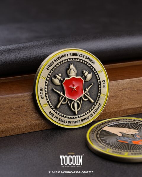 Moeda militar personalizada – challenge coin – 315-20372-COINCATSDF-CG0777C