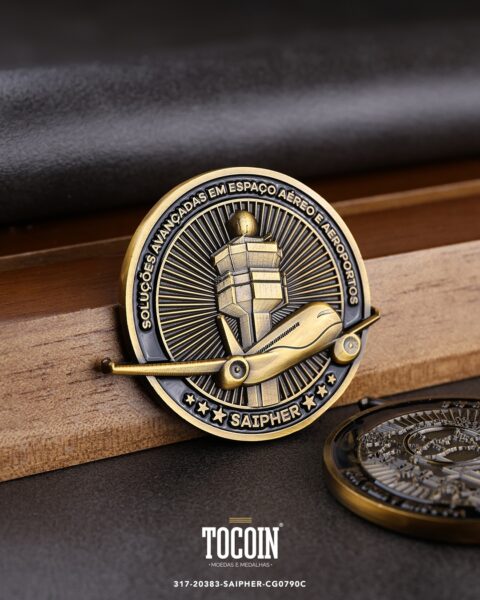 Moeda corporativa personalizada (challenge coin) – presente para funcionários e empresas – 317-20383-SAIPHER-CG0790C