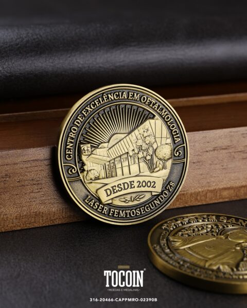 Moeda corporativa personalizada (challenge coin) – presente para funcionários e empresas – 318-20483-CEOBAURU-02396C