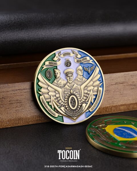 Moeda militar personalizada – challenge coin – 318-20574-FORÇASARMADAS4-0036C