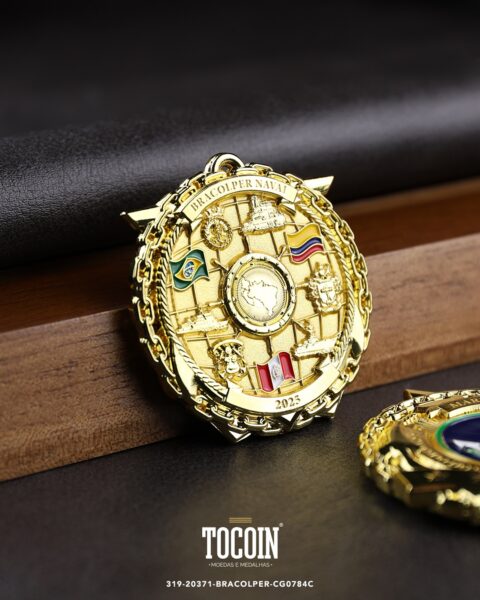 Moeda militar personalizada – challenge coin – 319-20371-BRACOLPER-CG0784C